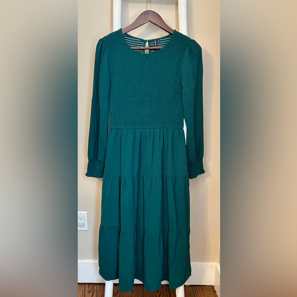 Green Long Sleeve Dress